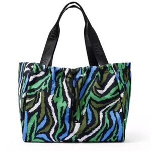 Diane von Furstenberg DVF x Target Disco Zebra Green/Black NWT!